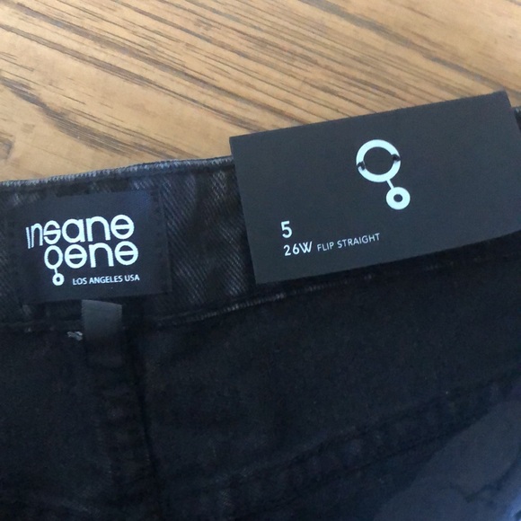 Insane Gene Flip Straight Black Jeans NWT - Picture 5 of 8